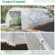 Outsunny 6 x 3 x 2 m Polytunnel Greenhouse with Roll-up Side Walls, Walk-in Grow House Tent with Steel Frame, Reinforced Cover, 