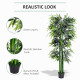 Outsunny 6ft Artificial Bamboo Tree Plant Greenary in A Pot for Home Office Planter 1.8M