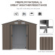 Outsunny 7 x 4ft Metal Garden Shed, Outdoor Storage Tool House with Ventilation Slots, Foundation Kit and Lockable Double Doors,