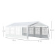 Outsunny 8m x 4m Garden Gazebo Marquee Party Tent Wedding Portable Garage Carport Event shelter Car Canopy Outdoor Heavy Duty St