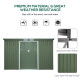 Outsunny 9ft x 4ft Metal Garden Shed, Outdoor Tool House with Foundation Kit, Ventilations and Double Doors, Light Green