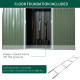 Outsunny 9ft x 4ft Metal Garden Shed, Outdoor Tool House with Foundation Kit, Ventilations and Double Doors, Light Green