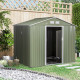 Outsunny 9 x 6ft Metal Garden Shed, Outdoor Storage Tool House with Ventilation Slots, Foundation Kit and Lockable Double Doors,