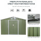 Outsunny 9 x 6ft Metal Garden Shed, Outdoor Storage Tool House with Ventilation Slots, Foundation Kit and Lockable Double Doors,