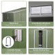 Outsunny 9 x 6ft Metal Garden Shed, Outdoor Storage Tool House with Ventilation Slots, Foundation Kit and Lockable Double Doors,