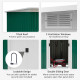 Outsunny 9ft x 4ft Metal Garden Shed, Outdoor Tool House with Foundation Kit, Ventilations and Double Doors, Deep Green