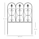 Outsunny Decorative Garden Fencing, 5PCs Outdoor Picket Fence Panels, Rustproof Metal Wire Landscape Flower Bed Border Edging An