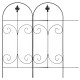 Outsunny Decorative Garden Fencing, 8PCs 44in x 12.5ft Outdoor Picket Fence Panels, Rustproof Metal Wire Landscape Flower Bed Bo