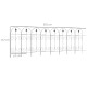 Outsunny Decorative Garden Fencing, 8PCs 44in x 12.5ft Outdoor Picket Fence Panels, Rustproof Metal Wire Landscape Flower Bed Bo