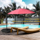 Outsunny Detachable Patio Umbrella Base, Cantilever Parasol Base Stand Outdoor Umbrella Weights, Filled with Sand and Water up t