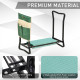 Outsunny Foldable Steel Frame Garden Kneeler Seat w/ Foam Bag Tool Bag Pouch Outdoor Garden Stable Sturdy Assistance Versatile U