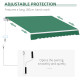 Outsunny Manual Retractable Awning, size (4m x3m)-Green