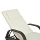 Outsunny Brown Rattan Sun Lounger w/ Adjustable Steel Frame,200Lx73Wx56-103H cm