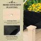 Outsunny Garden Wooden Planters， Rectangular Raised Bed,Flower Box, Fir Wood Indoor/Outdoor, Oak Tone, 86L x 46W x 76Hcm