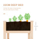 Outsunny Garden Wooden Planters， Non-Woven Fabric, Rectangular Raised Bed,Fir Wood，Indoor/Outdoor, 122.5Lx56.5Wx76H cm