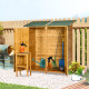 Outsunny 139 x 75 Fir Wood Garden Shed, with Asphalt Roof - Natural