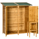 Outsunny 139 x 75 Fir Wood Garden Shed, with Asphalt Roof - Natural