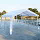 Outsunny 4m x 4 m Garden Gazebo Portable Carport Shelter with Removable Sidewalls &amp; Double Doors, Heavy Duty Party Tent Car Cano