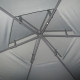 Outsunny 3 x 3(m) Hexagon Gazebo Patio Canopy Party Tent Outdoor Garden Shelter w/ 2 Tier Roof &amp; Side Panel - Grey