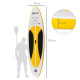 Outsunny 10&#039; x 30&quot; x 6&quot; Inflatable Stand Up Paddle Board, Non-Slip &amp; Ultra-Light Deck with ISUP Accessories, Adj Paddle, Backpac