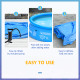 Outsunny 274cm x 76cm Inflatable Swimming Pool Family-Sized Blow Up Pool Round Paddling Pool with Hand Pump for Adults, Outdoor,