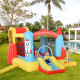 Outsunny Bounce Castle Inflatable Trampoline Slide Pool Rocket Design 3.4 x 2.8 x 1.85m