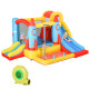 Outsunny Bounce Castle Inflatable Trampoline Slide Pool Rocket Design 3.4 x 2.8 x 1.85m