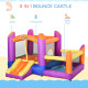 Outsunny Kids Bouncy Castle House Inflatable Trampoline Slide Water Pool 3 in 1 with Blower for Kids Age 3-8 Multi-color 2.8 x 2