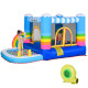 Outsunny Kids Bounce Castle Inflatable House with Trampoline Pool Climbing Wall with Inflator Carrybag, 2.8 x 1.7 x 1.55m