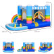 Outsunny Kids Bounce Castle Inflatable House with Trampoline Pool Climbing Wall with Inflator Carrybag, 2.8 x 1.7 x 1.55m