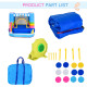 Outsunny Kids Bounce Castle Inflatable House with Trampoline Pool Climbing Wall with Inflator Carrybag, 2.8 x 1.7 x 1.55m