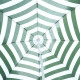 Outsunny 1.8m Beach Parasol Umbrella with Tilt Canopy, Lightweight Patio Garden Sunshade with 8 Ribs, Green &amp; White Stripe