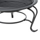 Outsunny Metal Firepit Bowl Outdoor Round Fire Pit w/ Lid, Log Grate, Poker for Backyard, Camping, BBQ, Bonfire, Wood Burning St