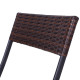 Outsunny 2-Seater Rattan Bistro Set: 1 x table, 2 x chairs-Brown