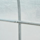 Outsunny 3.5 x 2 x 2 m Polytunnel Greenhouse, Walk-in Green House for Garden with Mesh Windows, Galvanised Steel Frame, White