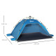 Outsunny Beach Tent for 1-2 Person Pop-up Design with 2 Mesh Windows &amp; 2 Doors Sky Blue