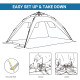 Outsunny Beach Tent for 1-2 Person Pop-up Design with 2 Mesh Windows &amp; 2 Doors Sky Blue