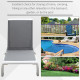 Outsunny Aluminium Frame Sun Lounger, with Adjustable Back - Grey