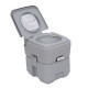 Outsunny 20L Portable Travel Mobile Toilet Outdoor Camping Handle WC with 2 Detachable Tanks &amp; Push-button Operation, Grey