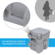 Outsunny 20L Portable Travel Mobile Toilet Outdoor Camping Handle WC with 2 Detachable Tanks &amp; Push-button Operation, Grey