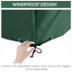 Outsunny 600D Oxford Patio Set Cover Outdoor Garden Rattan Furniture Protection Cover Protector Waterproof Anti-UV, Green, 245 x