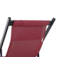 Outsunny Set of 2 Folding Garden Beach Aluminium Frame Deck Chairs Deckchairs Seaside Folding Garden Patio Lounger, Red