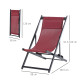 Outsunny Set of 2 Folding Garden Beach Aluminium Frame Deck Chairs Deckchairs Seaside Folding Garden Patio Lounger, Red