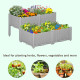 Outsunny 40cm x 40cm x 44cm 26L Set of 4 Garden Raised Bed Elevated Patio Flower Plant Planter Box PP Vegetables Planting Contai