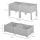 Outsunny 40cm x 40cm x 44cm 26L Set of 4 Garden Raised Bed Elevated Patio Flower Plant Planter Box PP Vegetables Planting Contai