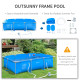 Outsunny Steel Frame Pool with Filter Pump, Filter Cartridge, Reinforced Sidewalls Rust Resistant Above Ground Swimming Pool 252