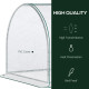 Outsunny Tunnel Greenhouse Green Grow House for Garden Outdoor, Steel Frame, PVC Cover, Transparent, 250 x 100 x 80cm