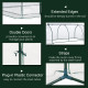 Outsunny Tunnel Greenhouse Green Grow House for Garden Outdoor, Steel Frame, PVC Cover, Transparent, 250 x 100 x 80cm