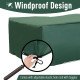 Outsunny 600D Oxford Patio Set Cover Outdoor Garden Rattan Furniture Protection Cover Protector Waterproof Anti-UV, Green, 210 x