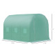 Outsunny Walk-in Polytunnel Greenhouse, Outdoor Garden Tunnel Greenhouse Tent with Zipped Roll-Up Door and 6 Mesh Windows, 3 x 2